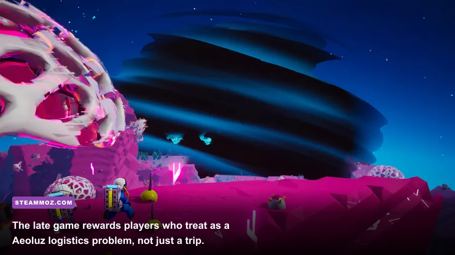 ASTRONEER Glitchwalkers late-game gateway exploration across the Aeoluz landscape