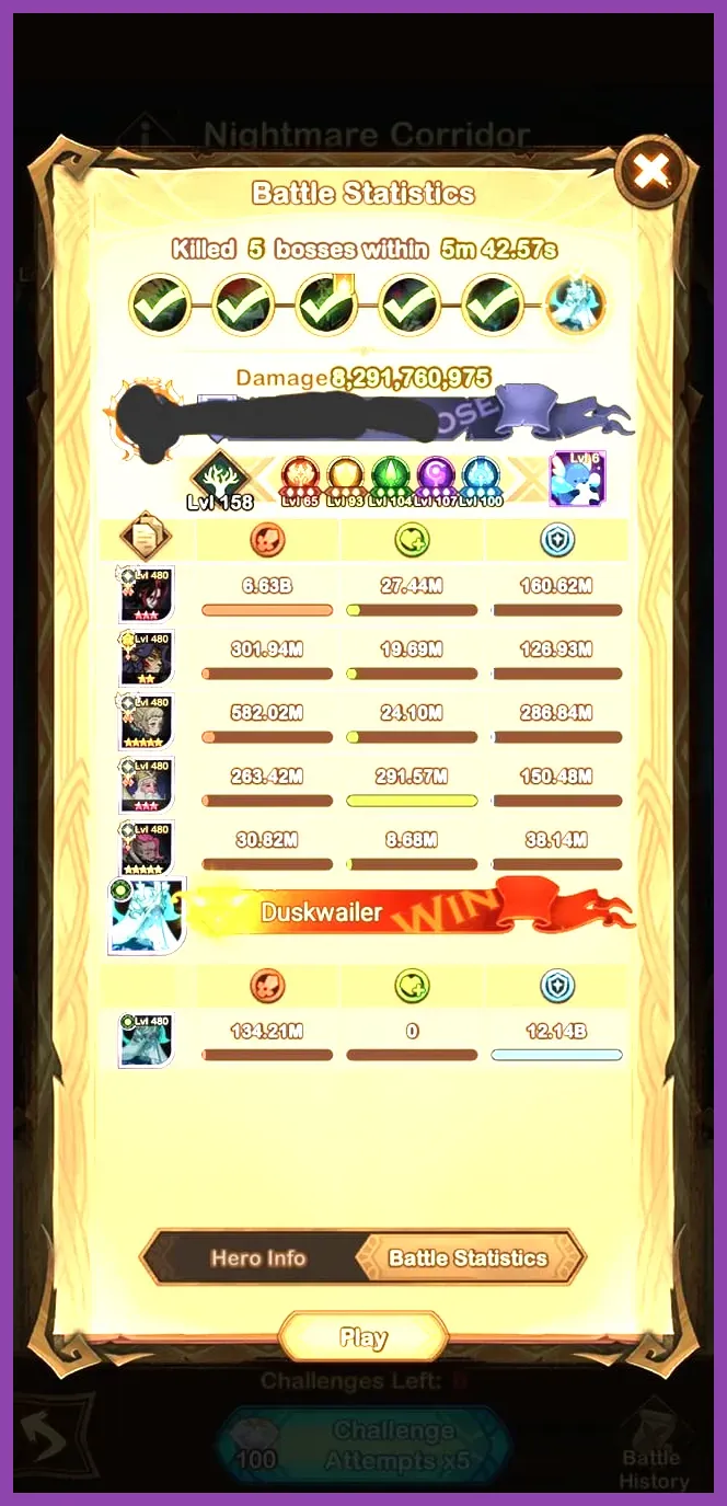 AFK Arena boss battle featuring massive damage output