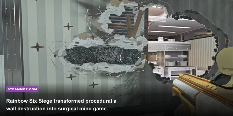 Rainbow Six Siege tactical defense setup in Clubhouse basement with reinforced walls