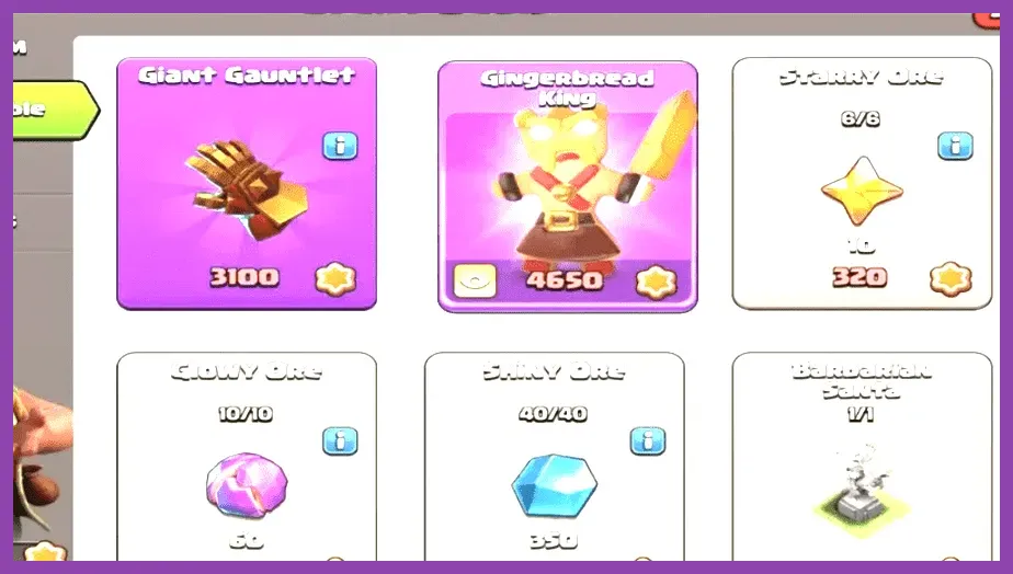 Barbarian King using the Giant Gauntlet in Clash of Clans