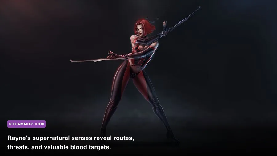 BloodRayne Terminal Cut displaying Rayne's vampire powers