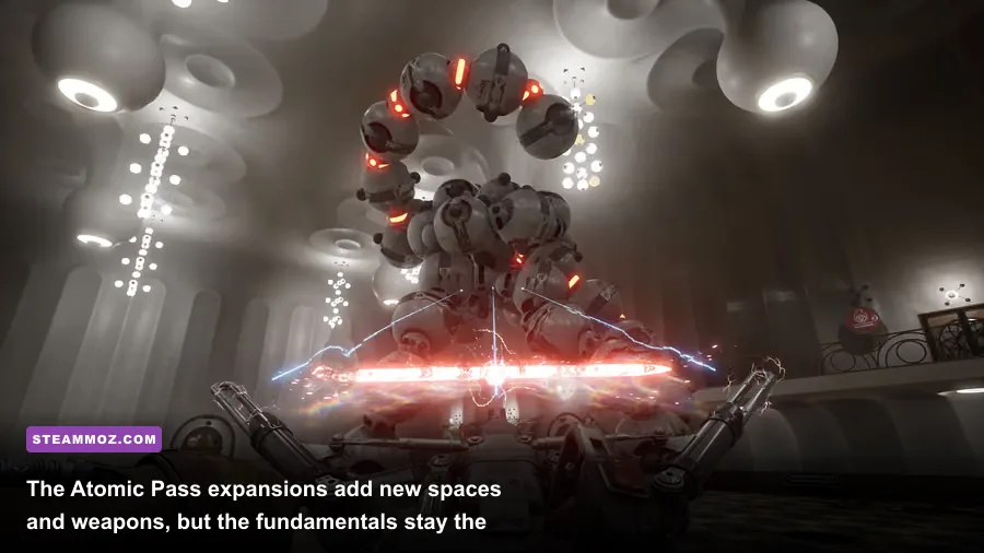 Atomic Heart Atomic Pass DLC environment and combat gameplay