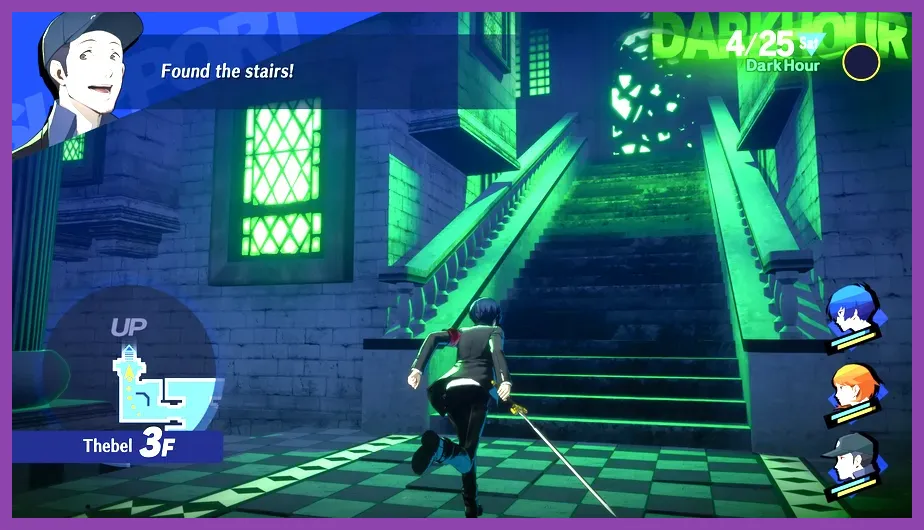 Persona 3 Reload exploring Tartarus floors with party members