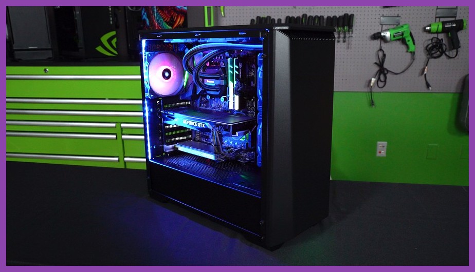 High end gaming PC graphics card hardware setup