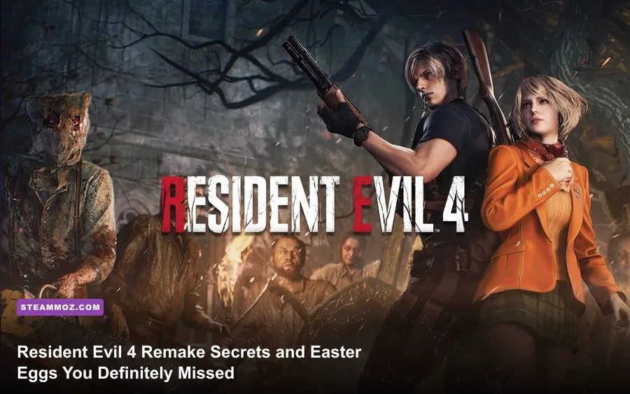 Leon Kennedy exploring a dark corridor with a flashlight in Resident Evil 4 Remake on PC