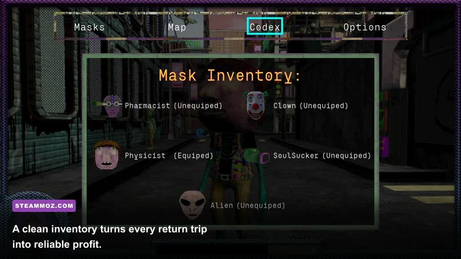 Escape From Lavender Island inventory and gold management screen