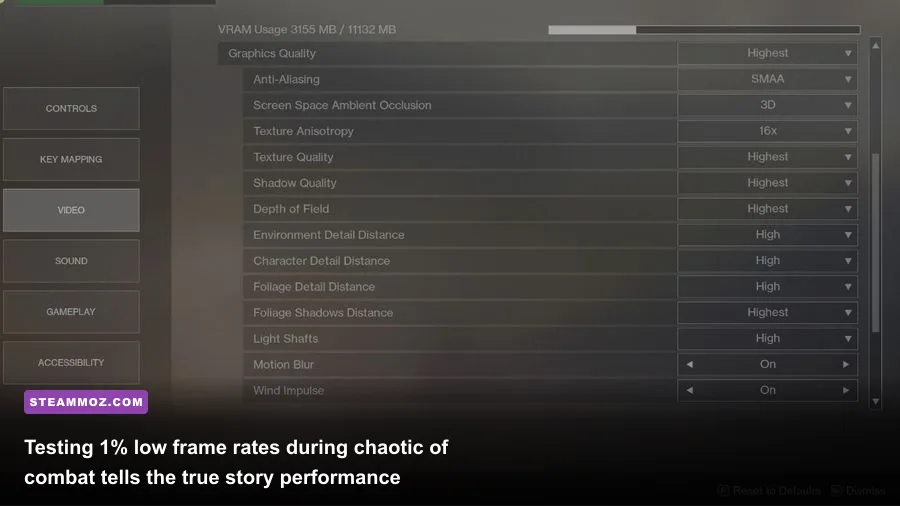 Destiny 2 gameplay with real-time FPS counter and performance metrics
