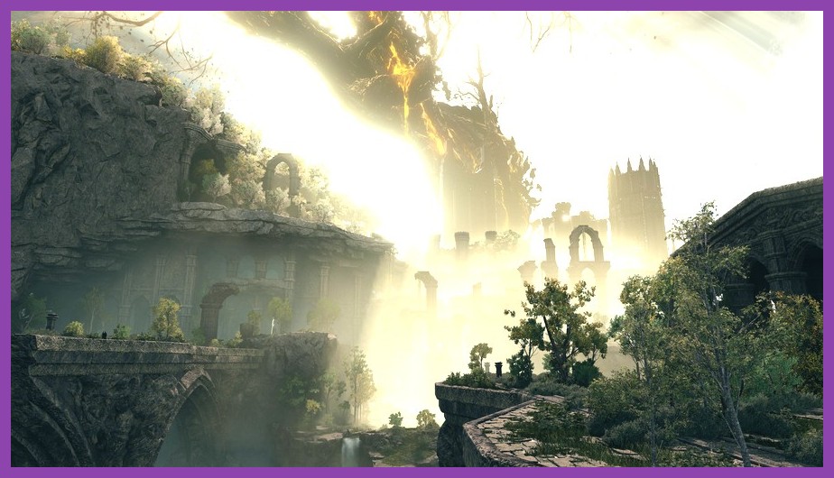 Land of Shadow open world landscape in Elden Ring DLC