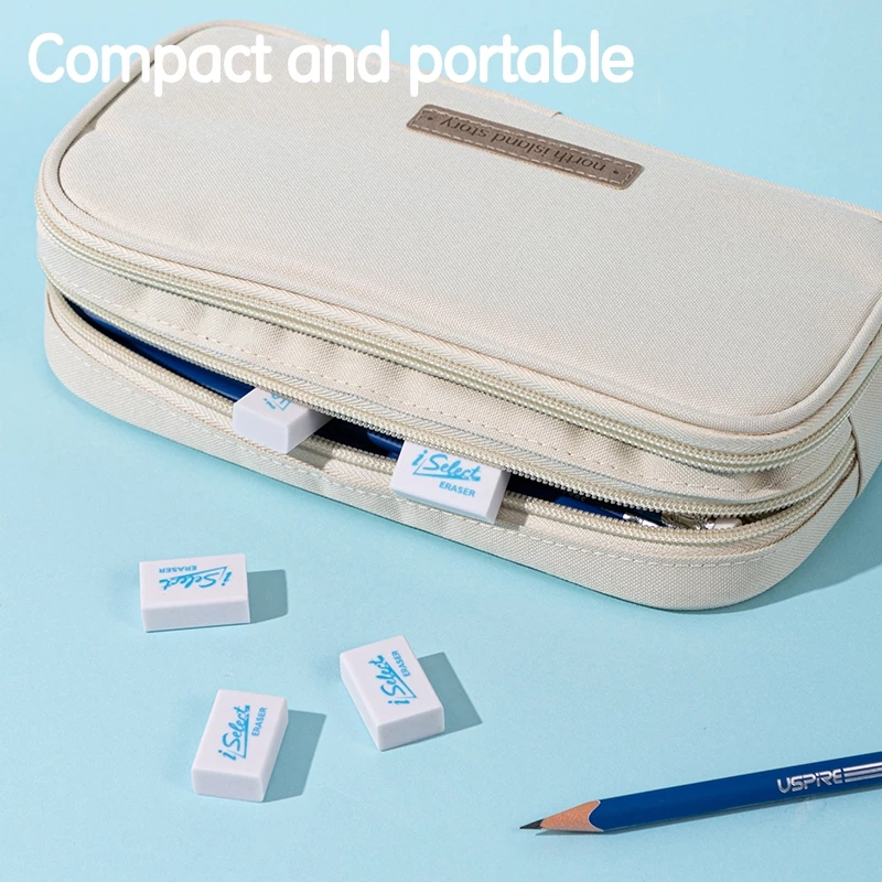 Deli I-Select Eraser / Penghapus Pensil Putih Bebas Debu Tidak Beracun EH326 - Gambar 4