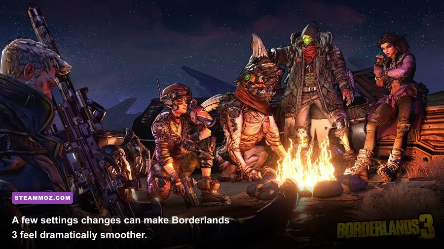 Borderlands 3 PC graphics settings menu for performance tuning