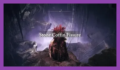 Thiollier sitting before St Trina deep within the Stone Coffin Fissure