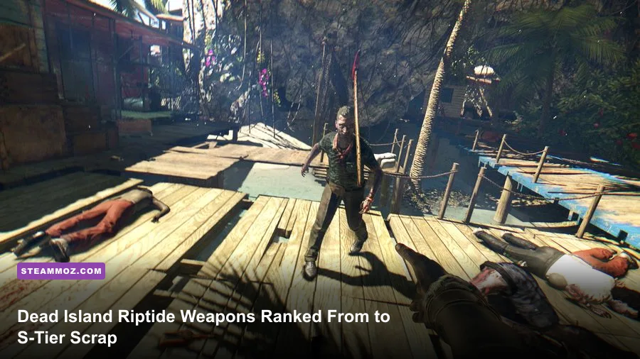 Dead Island Riptide Definitive Edition survivor fighting zombies on a tropical island