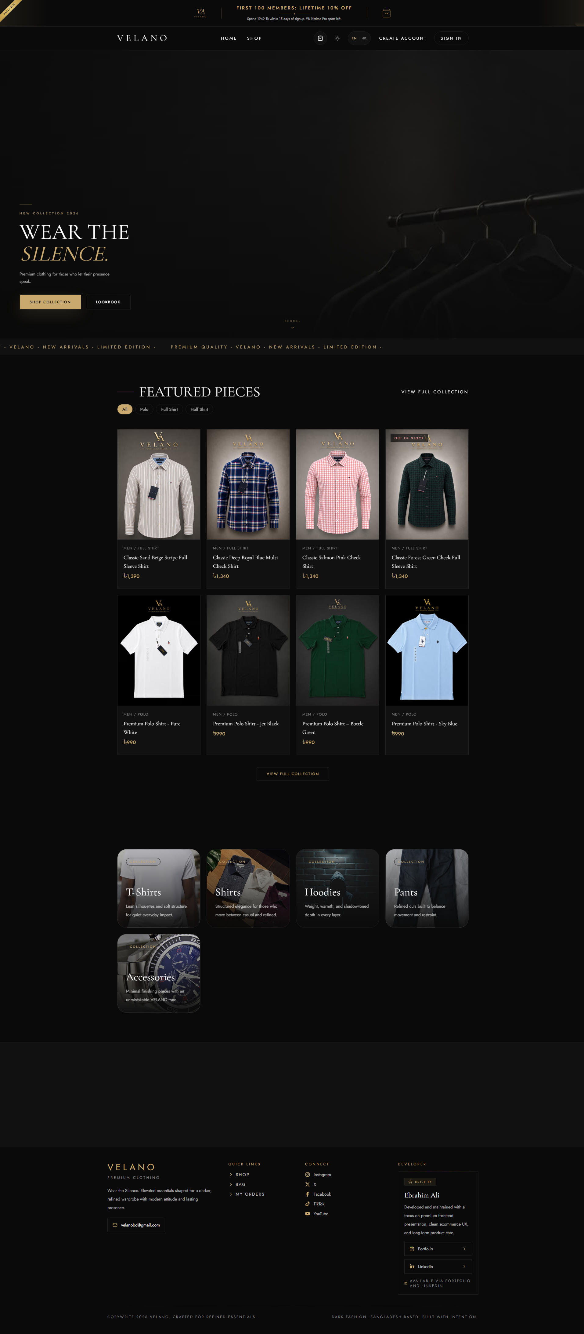 VELANO Fashion - Premium Fashion Ecommerce Platform