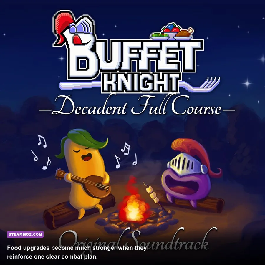 Food upgrades and relic synergies in Buffet Knight Decadent Full Course