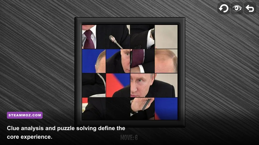 Central Intelligence puzzle gameplay with clues and interactive evidence