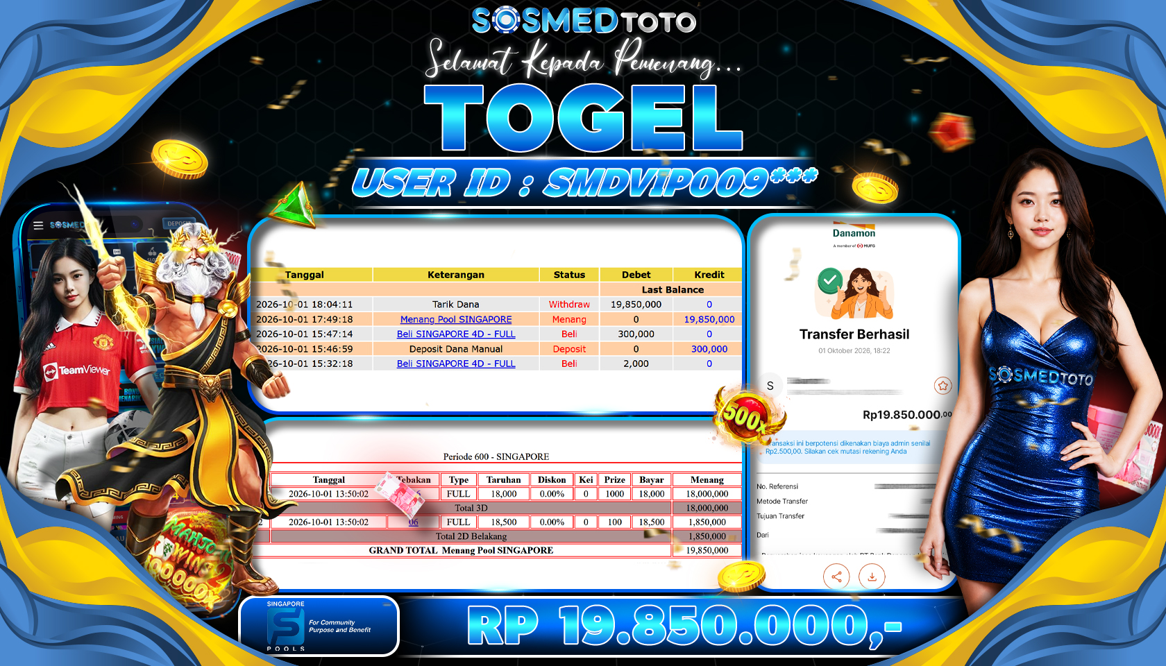SOSMEDTOTO JACKPOT TOGEL 19 JT LUNASS !