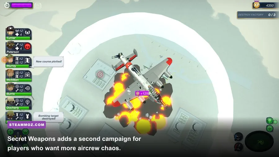 Bomber Crew Secret Weapons DLC gameplay with advanced research objectives