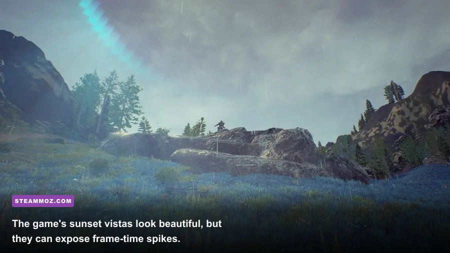 Drizzlepath Genie sunset mountain valley gameplay wallpaper