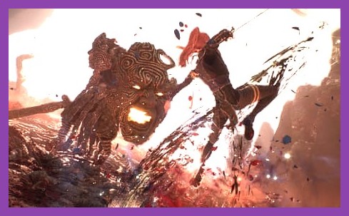 Expedition 33 squad fighting a colossal Paintress Echo superboss in a ruined French fantasy city