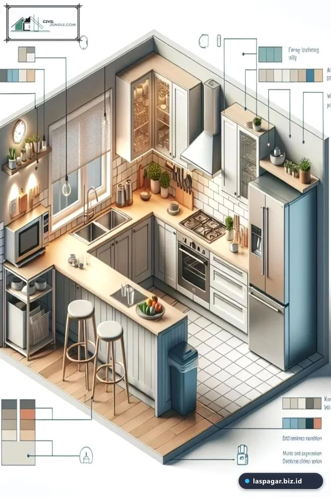 Estimasi biaya pembuatan kitchen set aluminium dapur kecil type 36 per meter lari