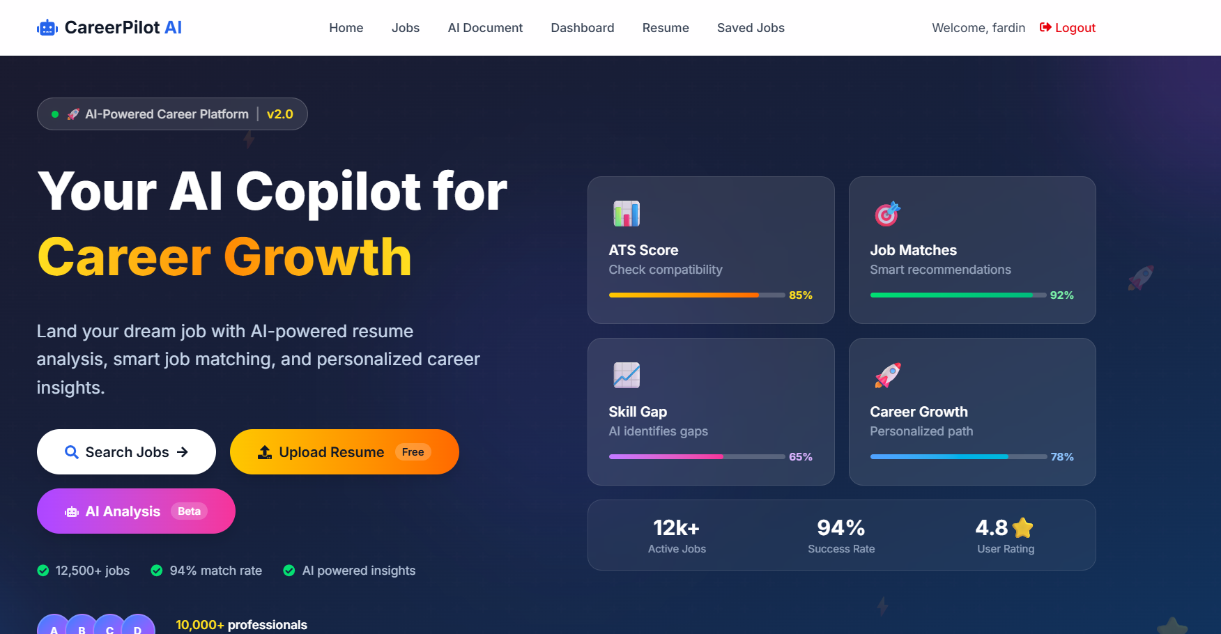 CareerPilot AI – AI Resume Analyzer & Job Matching