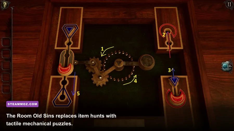 The Room Old Sins intricate mechanical dollhouse puzzle gameplay