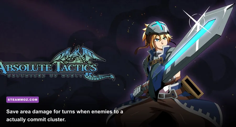 Mage casting Fireball against clustered enemies in Absolute Tactics Daughters of Mercy