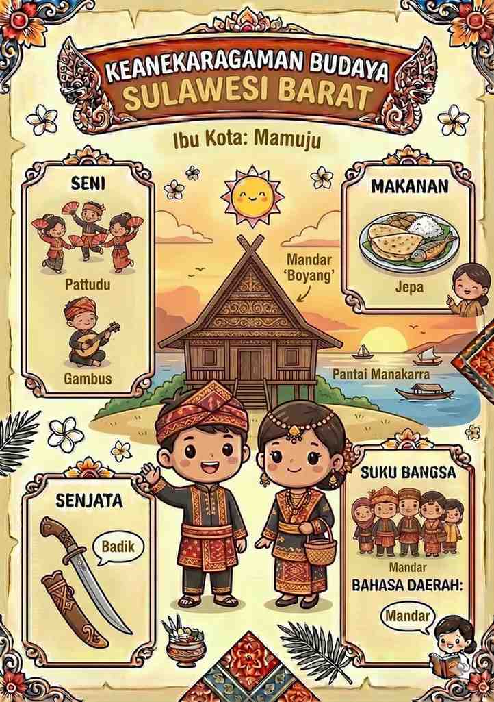 Contoh halaman infografis budaya provinsi