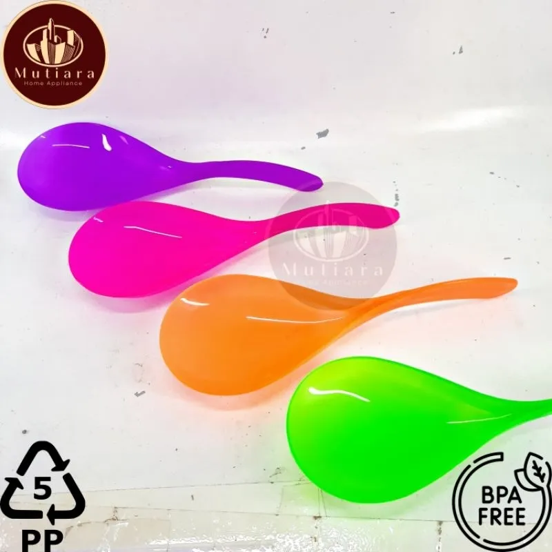 Centong Plastik Nasi / Souvernir Pernikahan Arisan Seminar / Sovenir Kh Pelangi Rainbow Warna - Gambar 2