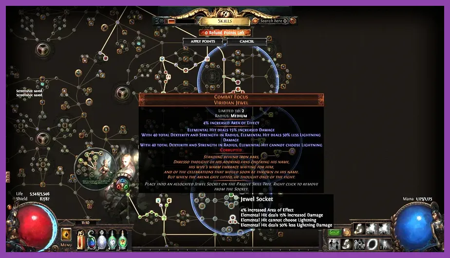 Deadeye Ranger using Elemental Hit with lightning effects