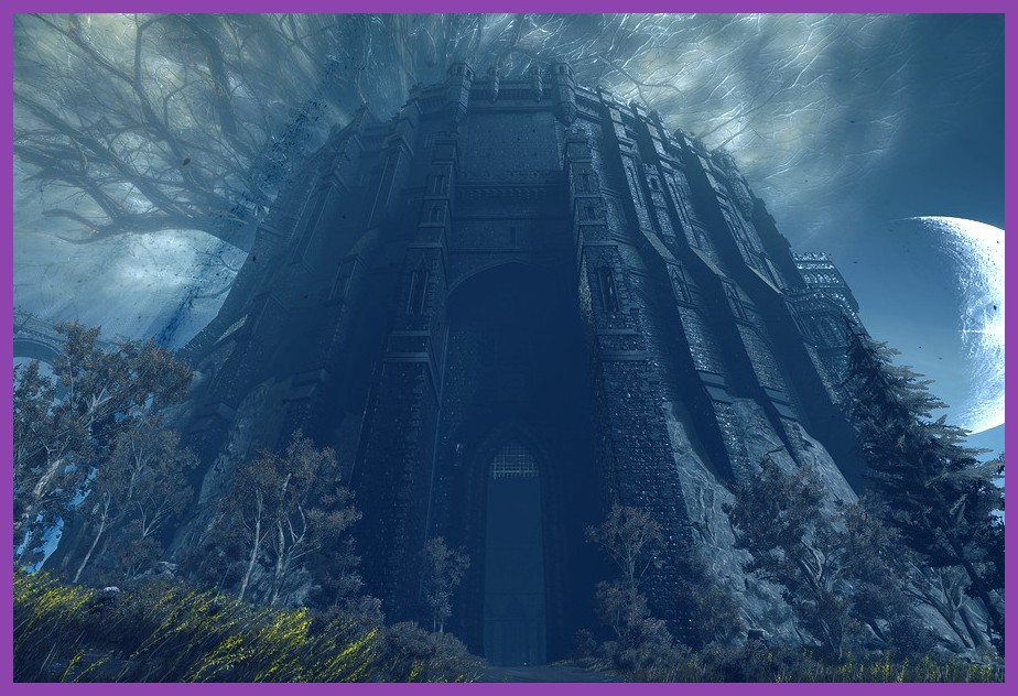 Atmospheric castle environment in Shadow of the Erdtree DLC
