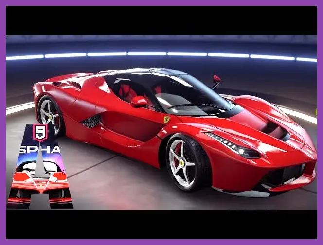 Asphalt 9 Legends showing Ferrari LaFerrari at 60 FPS Ultra