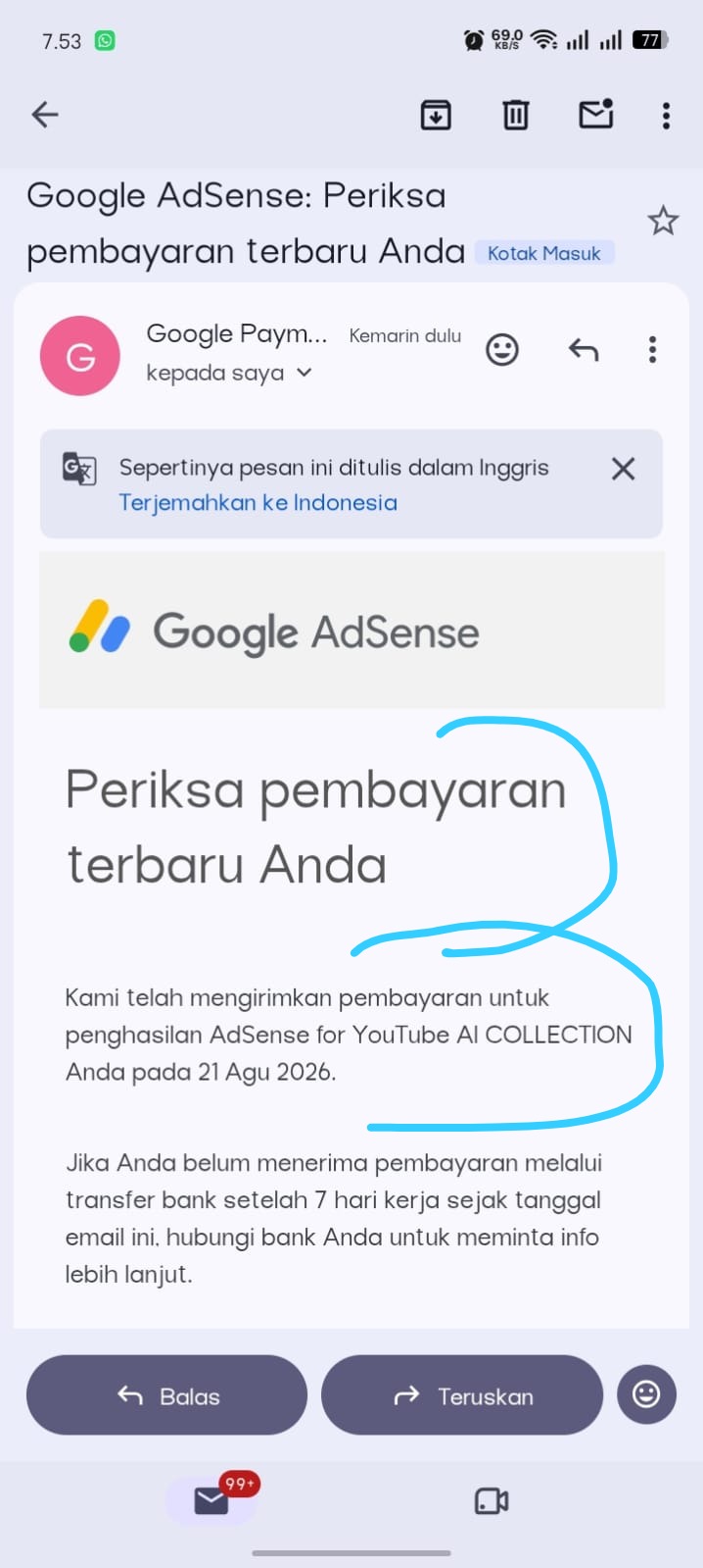 Bukti AdSense 2