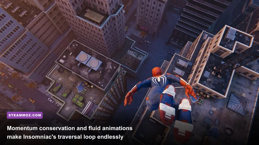 Spider-Man dive bombing off Empire State Building in high resolution