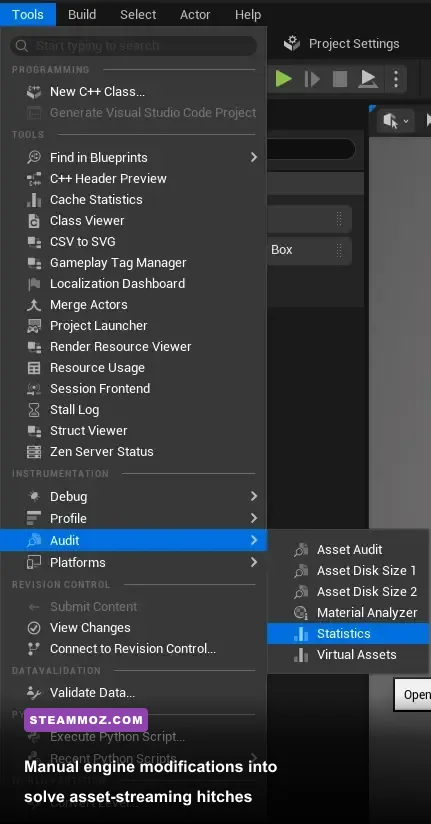 Engine configuration file showing texture streaming pool adjustments