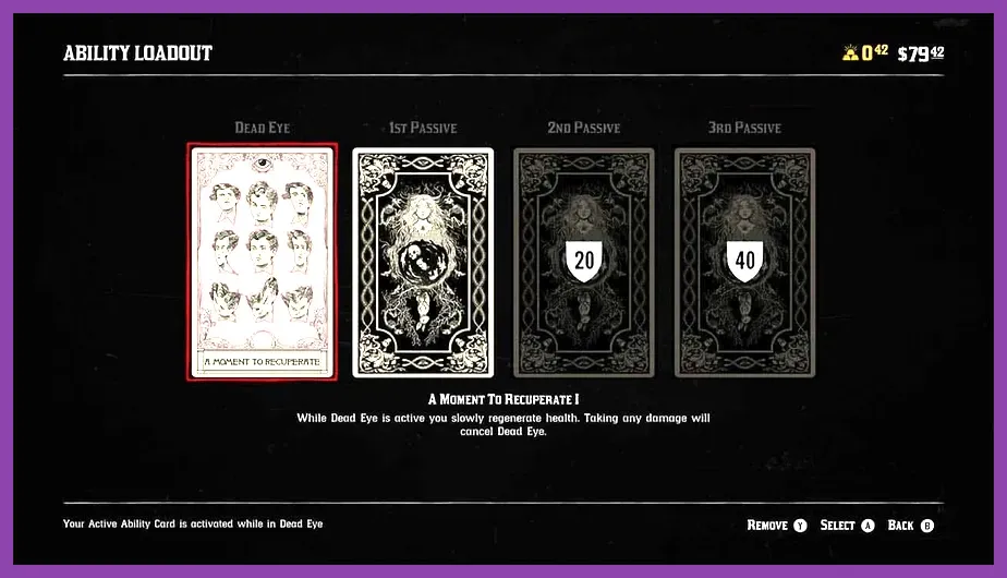 Ability Cards setup in Red Dead Redemption 2