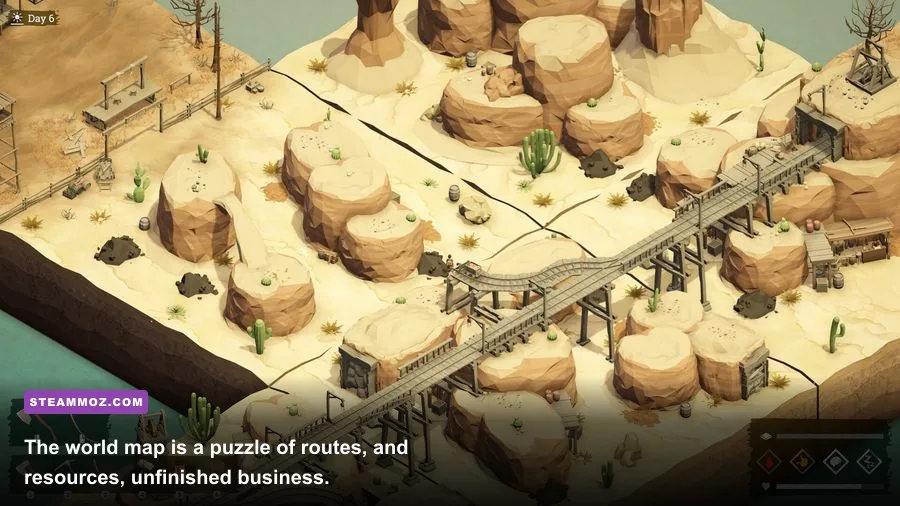 Above Snakes map showing connected floating islands and unexplored regions
