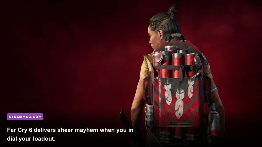 Dani Rojas firing a customized Supremo weapon in Far Cry 6