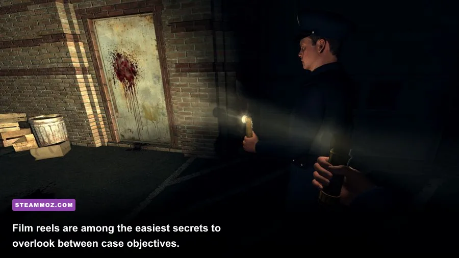 Hidden film reel collectible location in L.A. Noire The VR Case Files