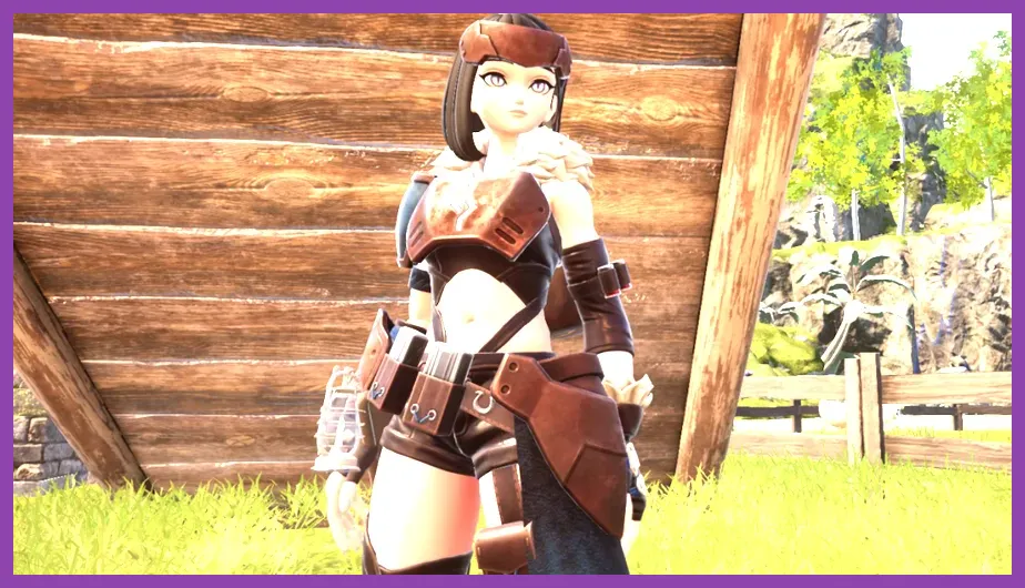 Early-game B-Tier Ironclad Guard armor on a Palworld character
