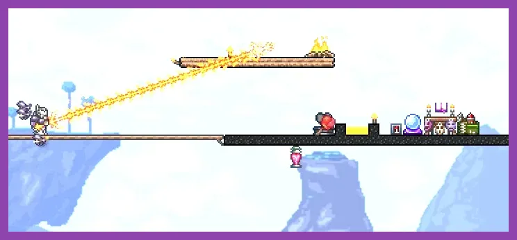 Terraria asphalt runway arena for fighting Moon Lord