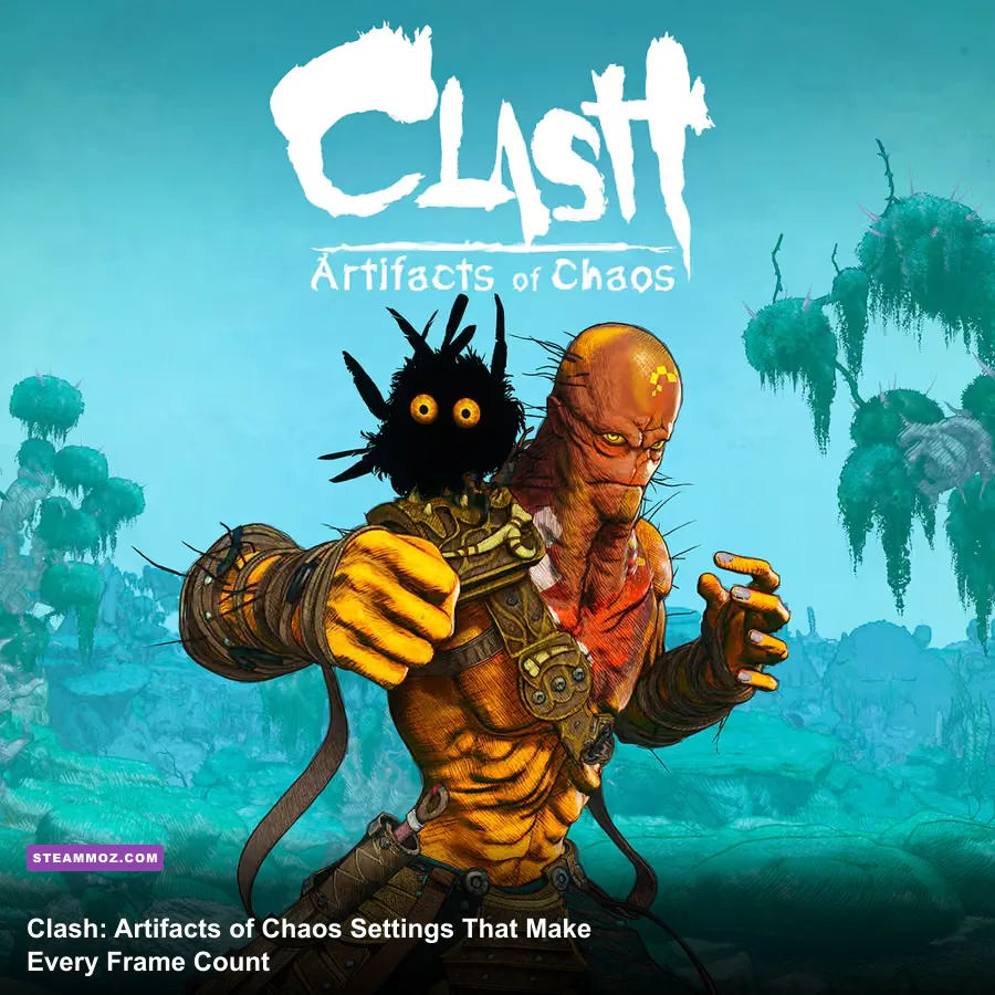 Clash Artifacts of Chaos gameplay showing Pseudo exploring the Zenozoik landscape