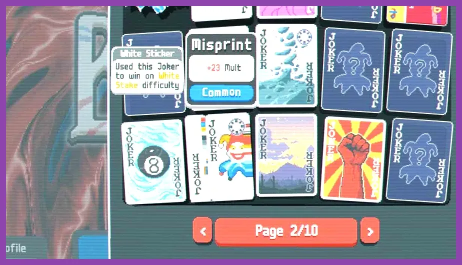 Blue Deck with Misprint and Lucky Cat Jokers active
