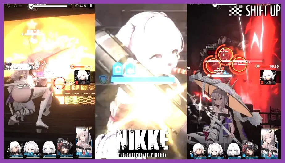 Goddess of Victory Nikke solo raid combat interface