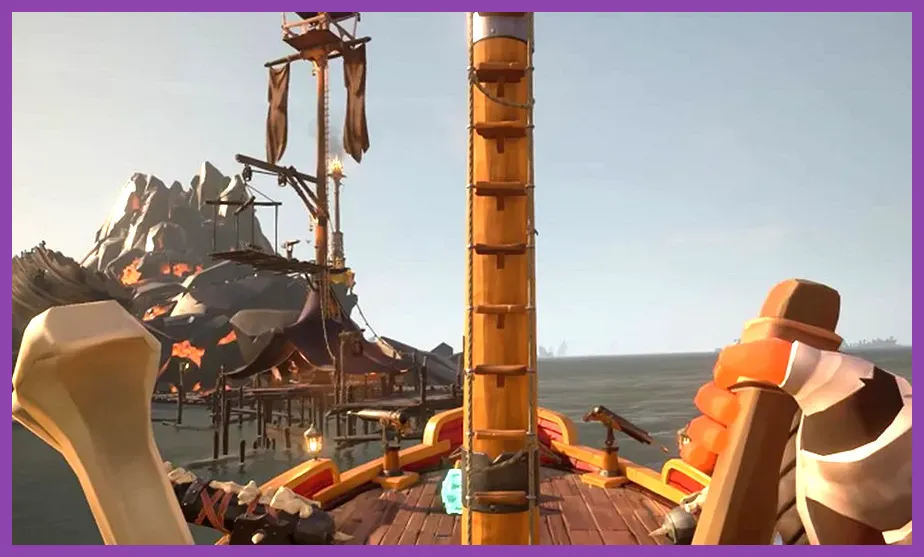 Sea of Thieves player selling treasure to the Sovereigns at an outpost