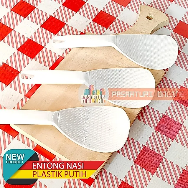 CENTONG PUTIH / ENTONG Warna / Centong Nasi Bahan Plastik - Gambar 4