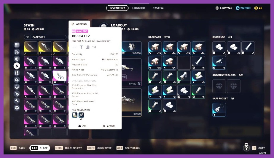 Patch notes screen showing weapon buffs and nerfs from July 2026 update