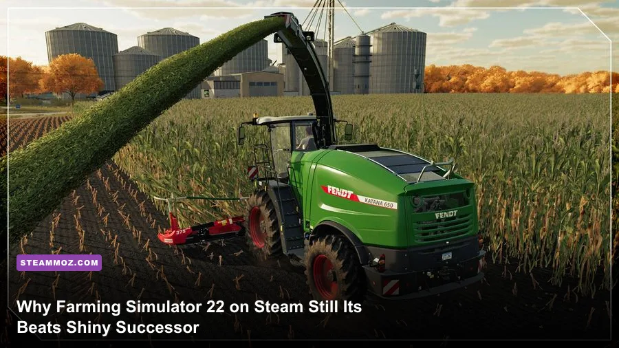 Case IH combine harvester cutting canola at dusk in Farming Simulator 22