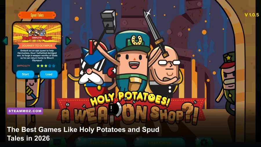 Holy Potatoes Spud Tales Journey To Olympus weapon shop gameplay in Olympus