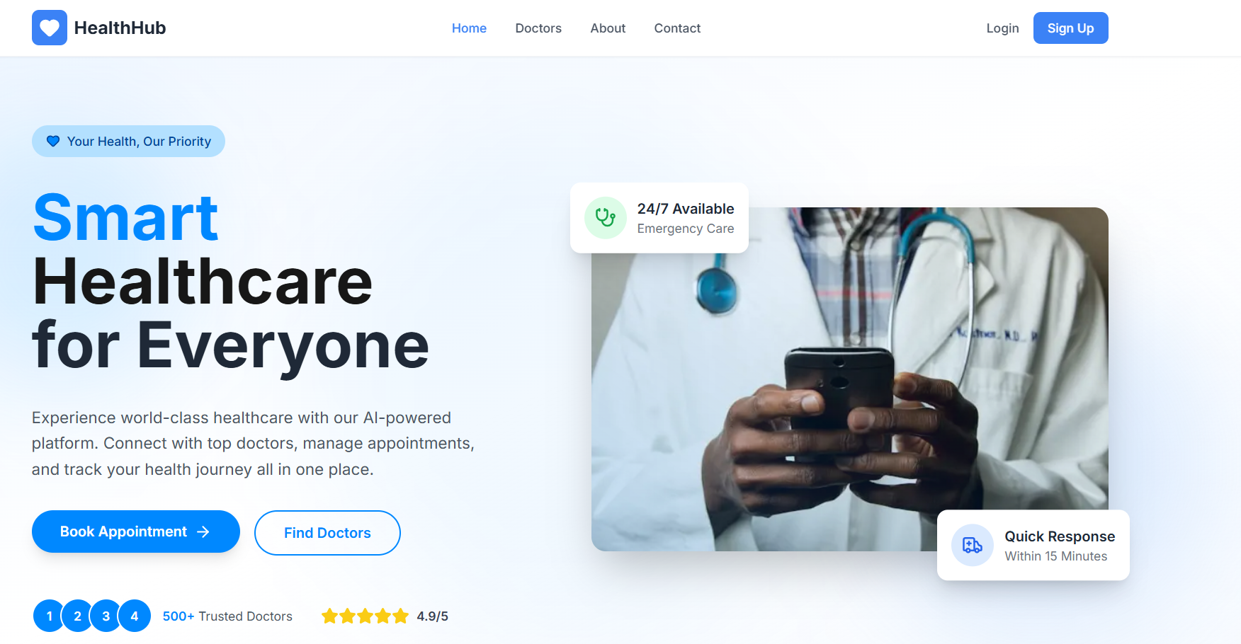 HealthHub – Smart Hospital Management Platform